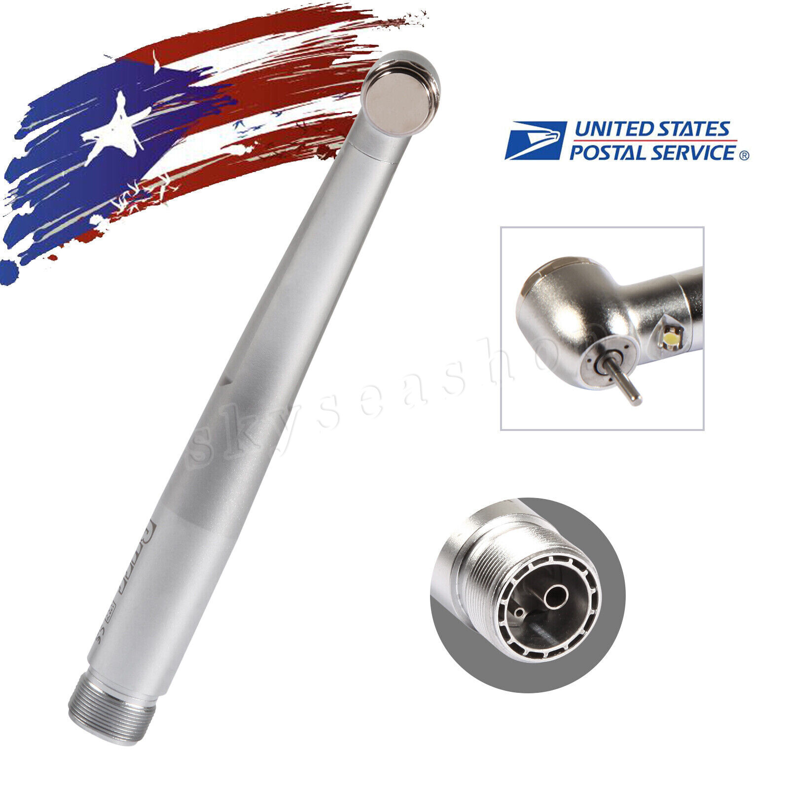 Dental Fiber Optic LED E-generator high speed handpiece Turbine 2 Holes Borden