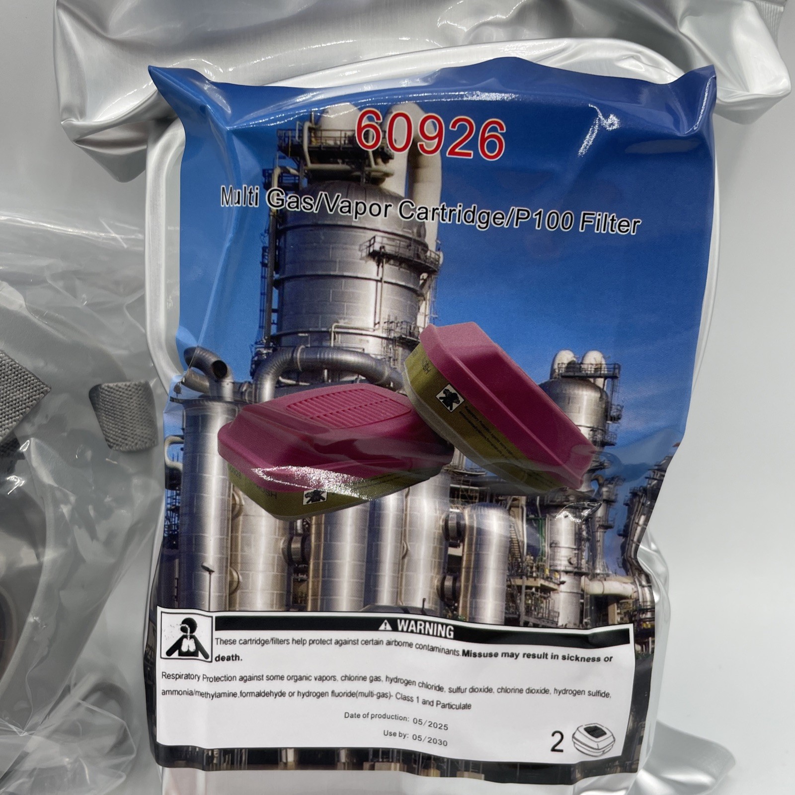 HALF FACE RESPIRATOR MASK + MULTI GAS/VAPOR CARTRIDGE FILTER – SIZE MEDIUM!!