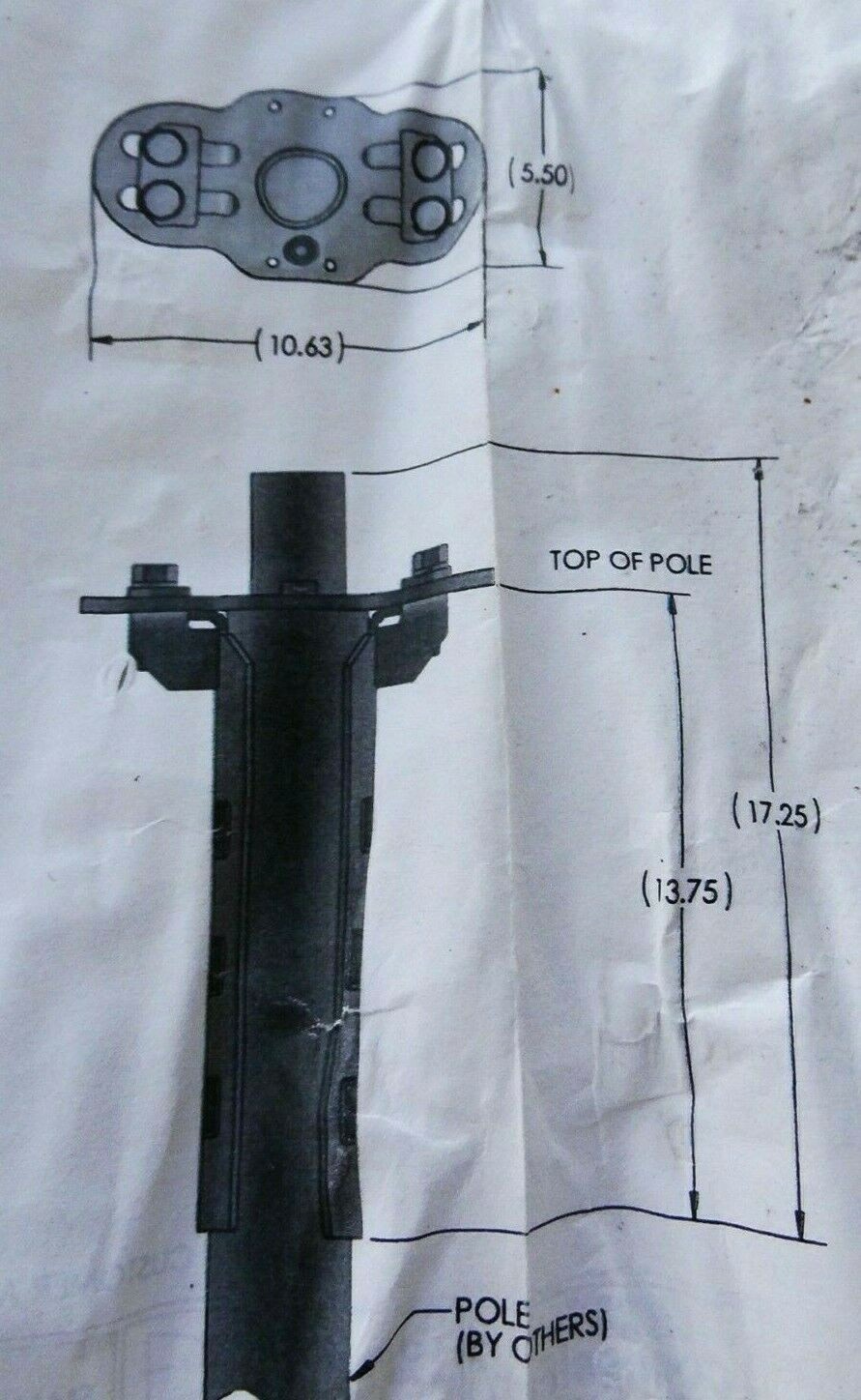 ConcealFab 900010 Small Diameter Street Light Pole Top Mount 5G & 5G Attachment
