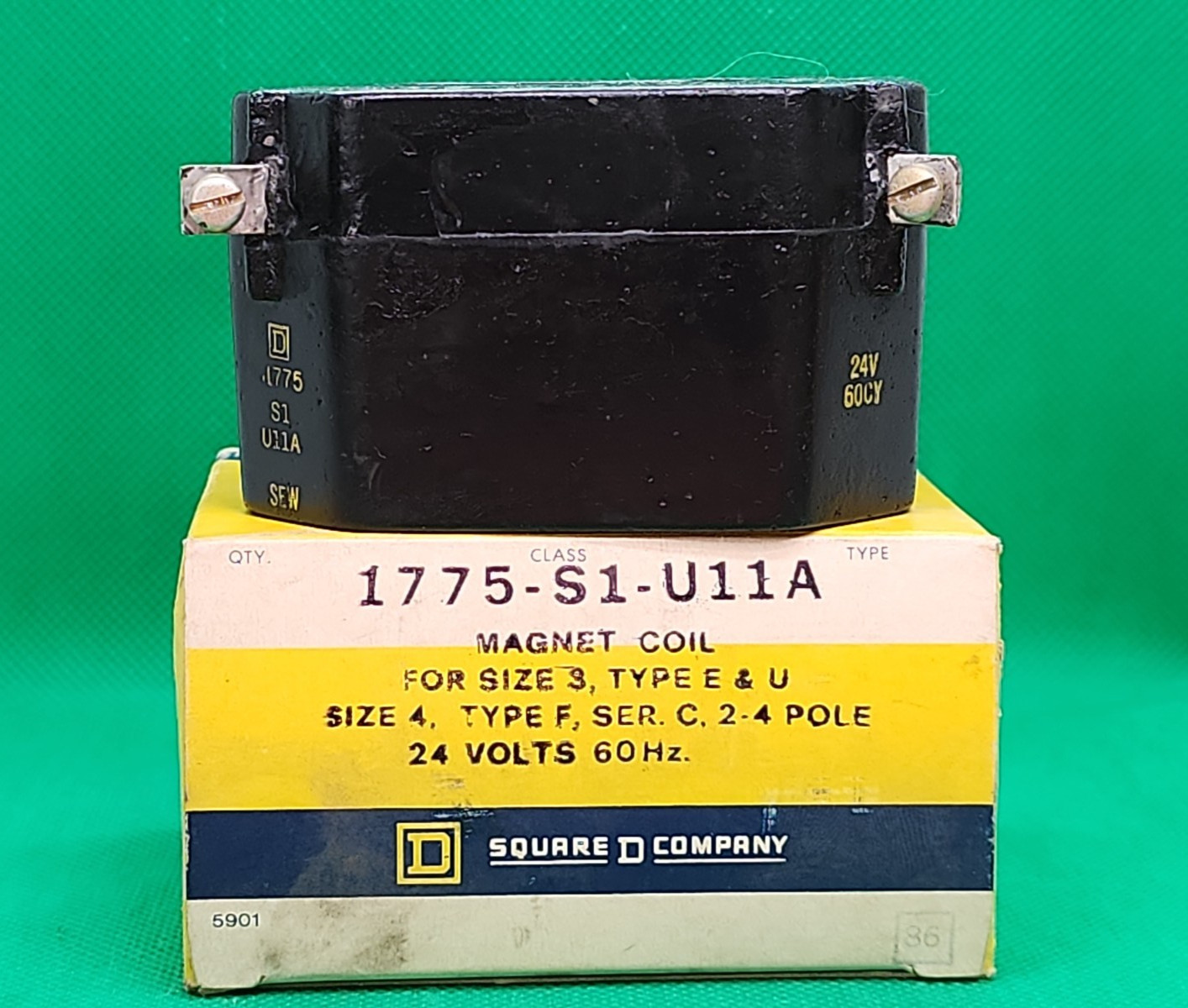 SQUARE D 1775-S1-U11A 24V 60HZ AC MAGNETIC COIL [2NS1]