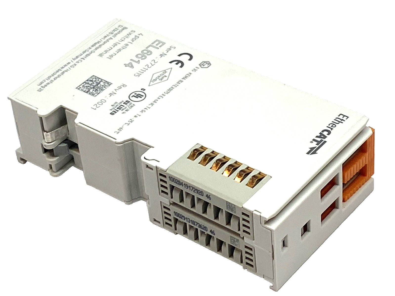 Beckhoff EL6614 EtherCAT 4-Port Ethernet Switch Communication Interface Terminal