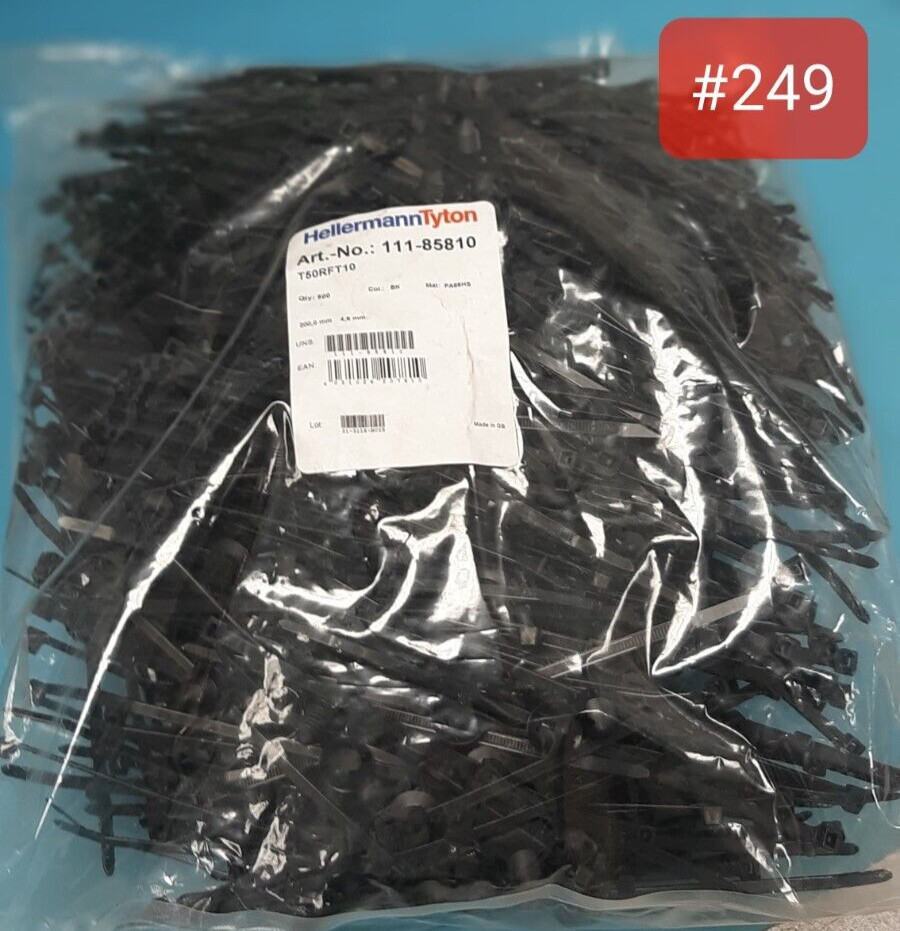 ( 500 PCS ) WIRE TIES, black, 111-85810 , T50RFT10 . 200.0 MM 4.6 MM