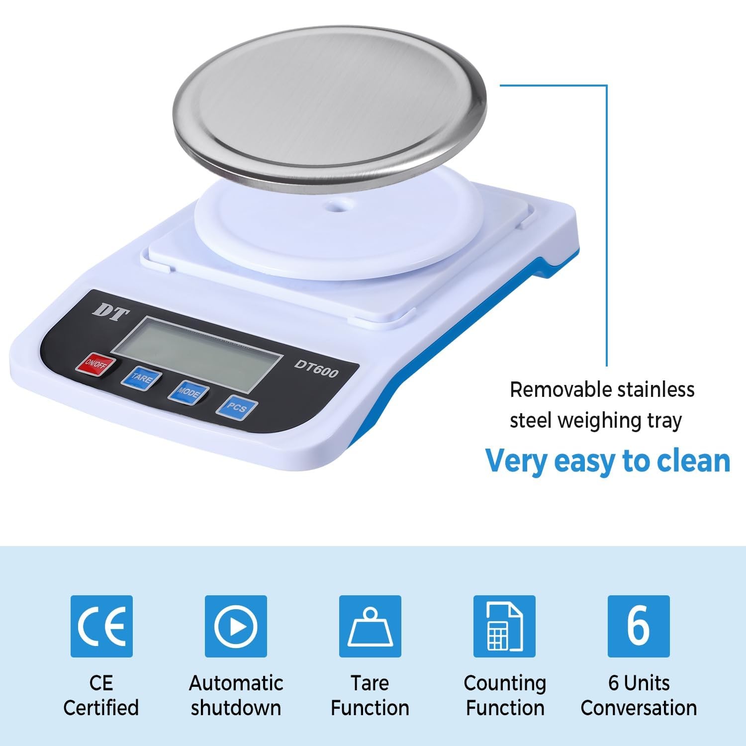 600g/1000g/3000gx0.01g Lab Scale Digital Analytical Balance Electronic Scale New