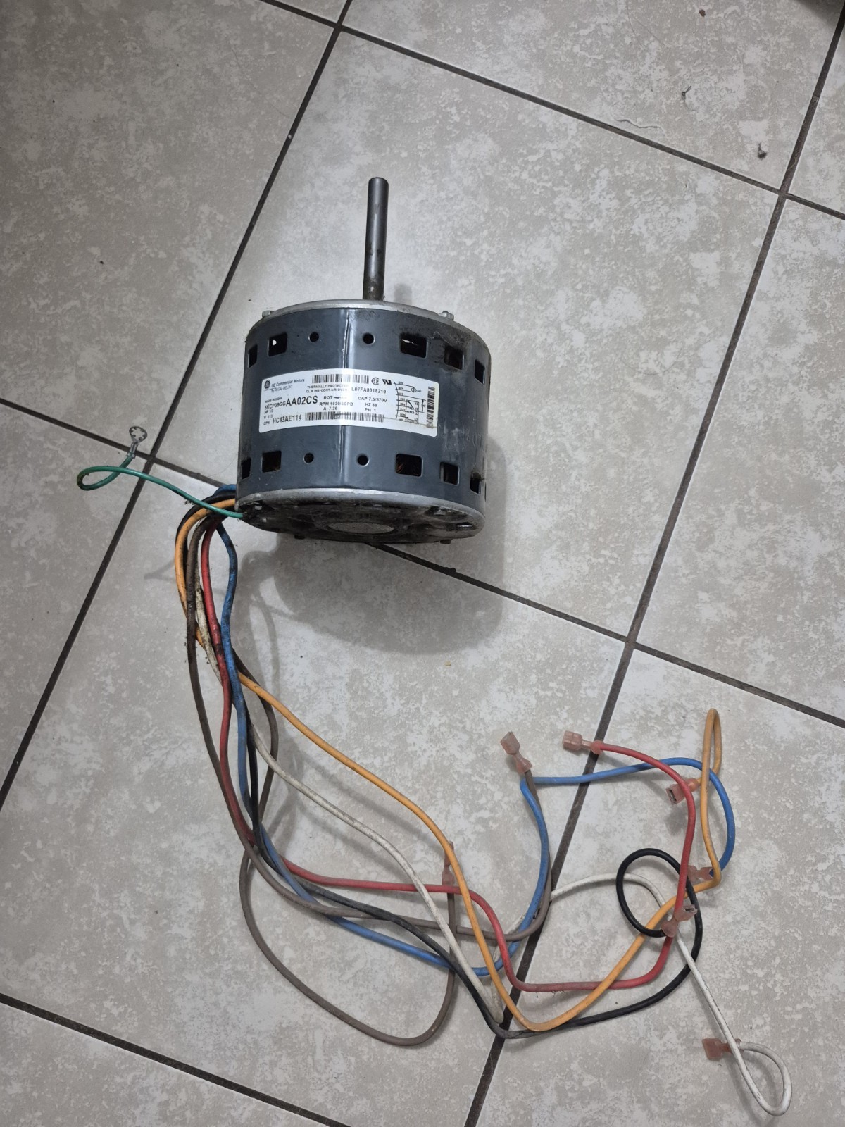 N8MPN075B12B2 5KCP39GGAA02CS HC43AE114 OEM 1/2 HP blower motor of ICP Furnace
