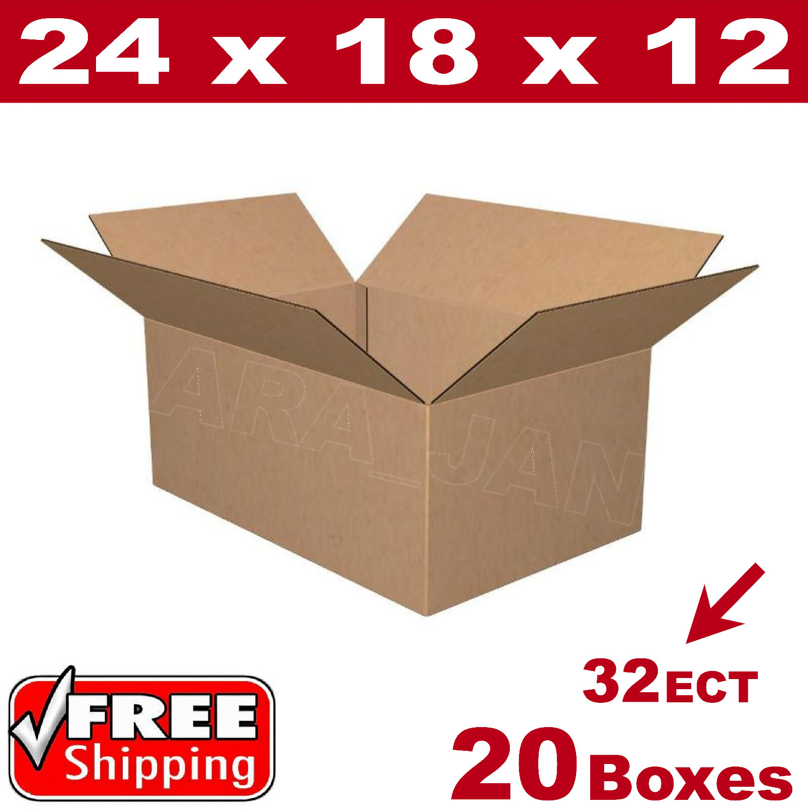 20 – 24x18x12 Cardboard Boxes Mailing Packing Shipping Box Corrugated Carton