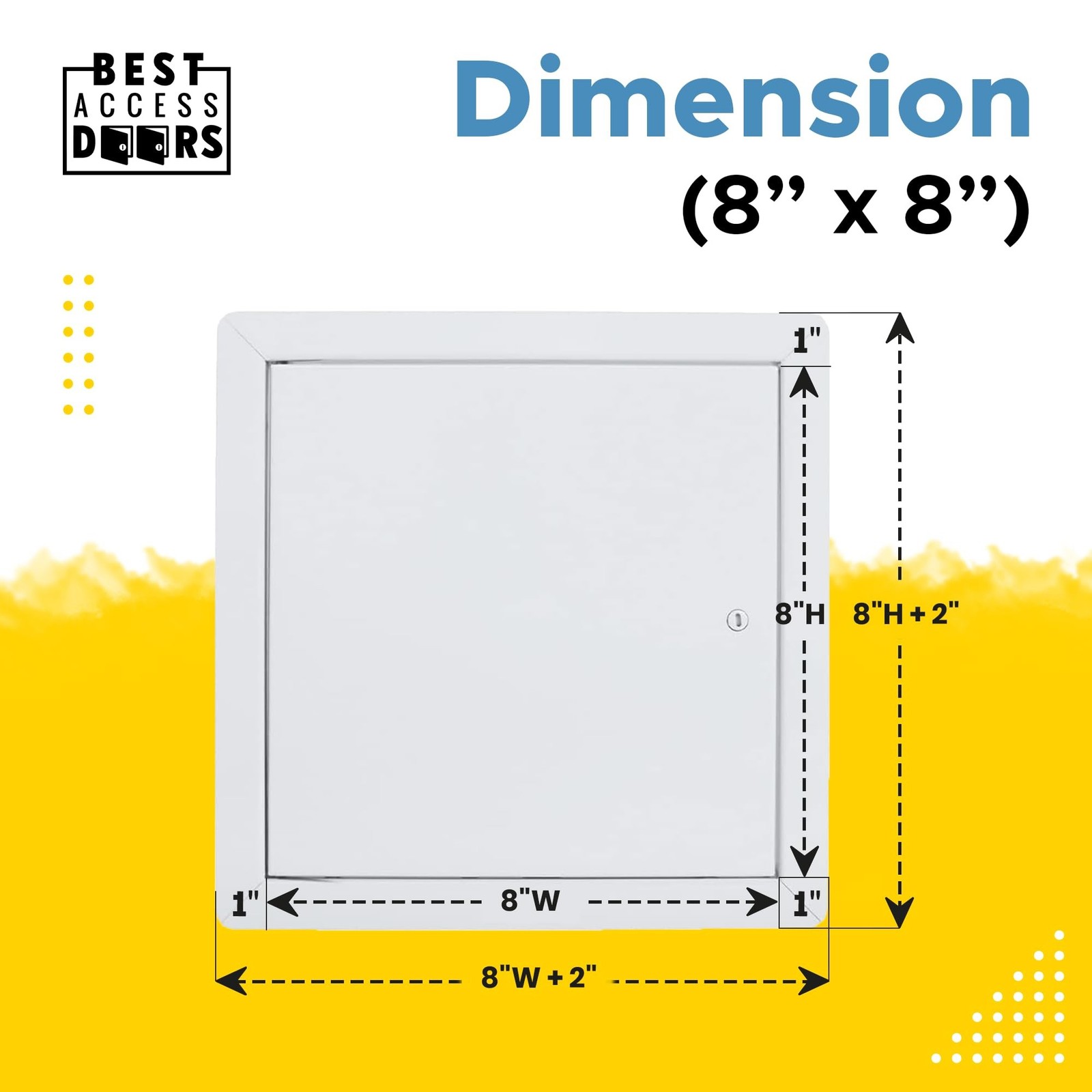 Best 8″ x 8″ Universal Access Panel – Flush Steel Door with Exposed Flange fo…
