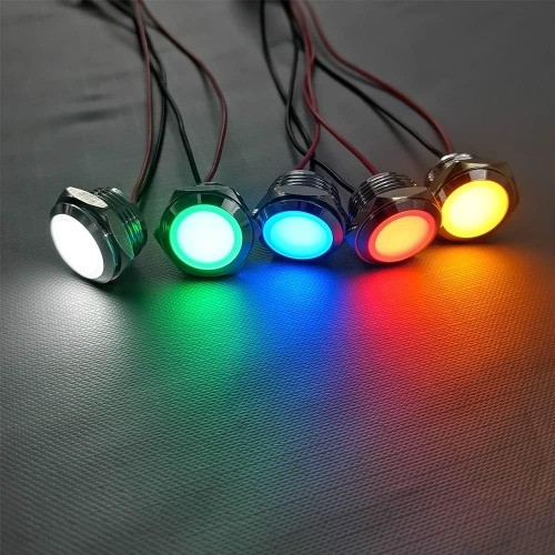 110V 230V AC 20mA Energy Saving Indicator Light Metal LED Waterproof Indicator