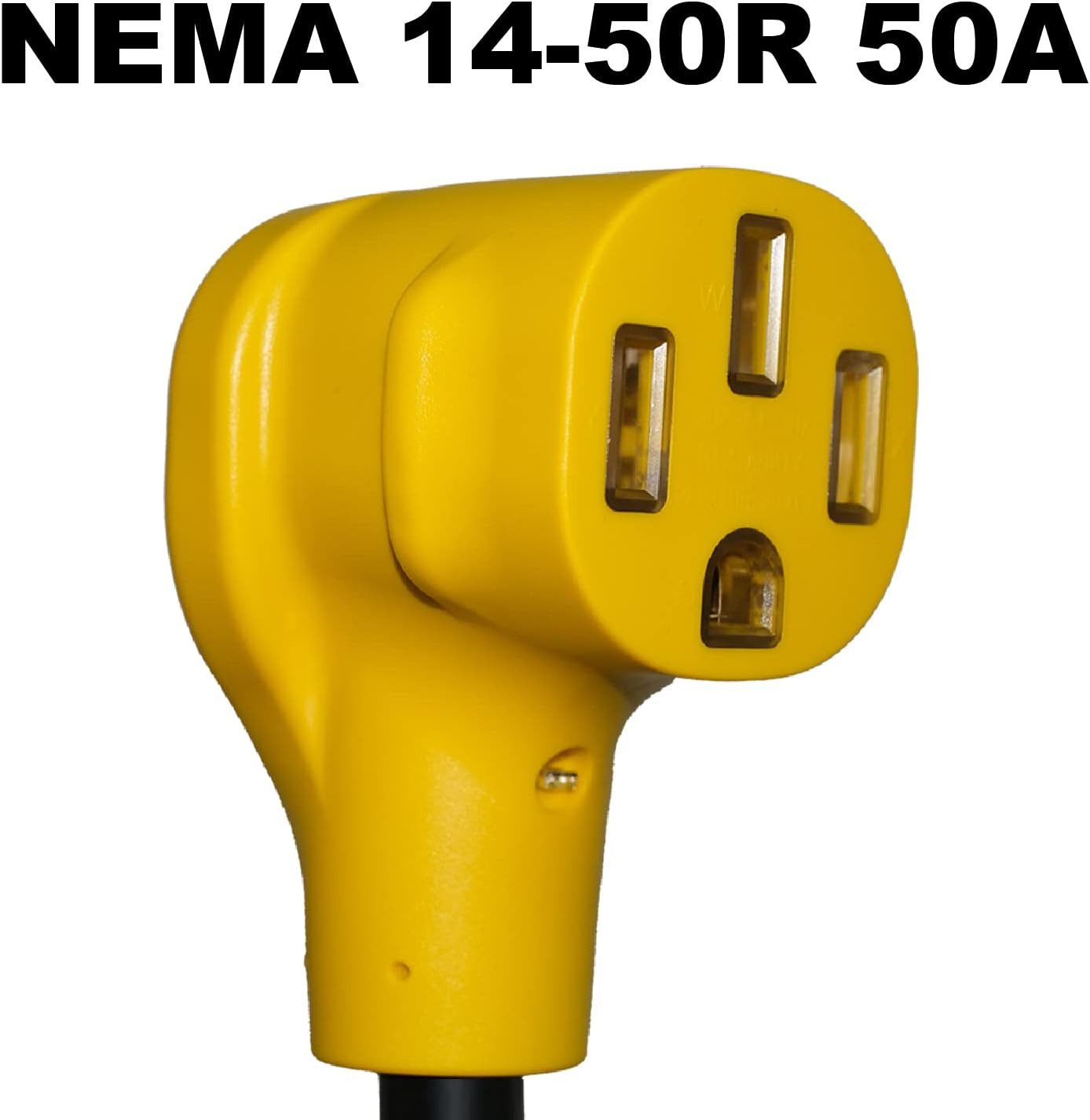 NEMA 6-50P to 14-50R 125V/250V 50 Amp 3 Prong Male Plug to 50 Amp 4 Prong Female