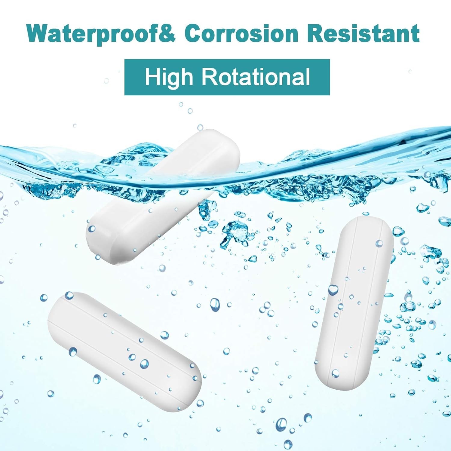 8 Pieces PTFE Magnetic Mixer Stirrer Bar, White Color Stainless Steel Laborat…
