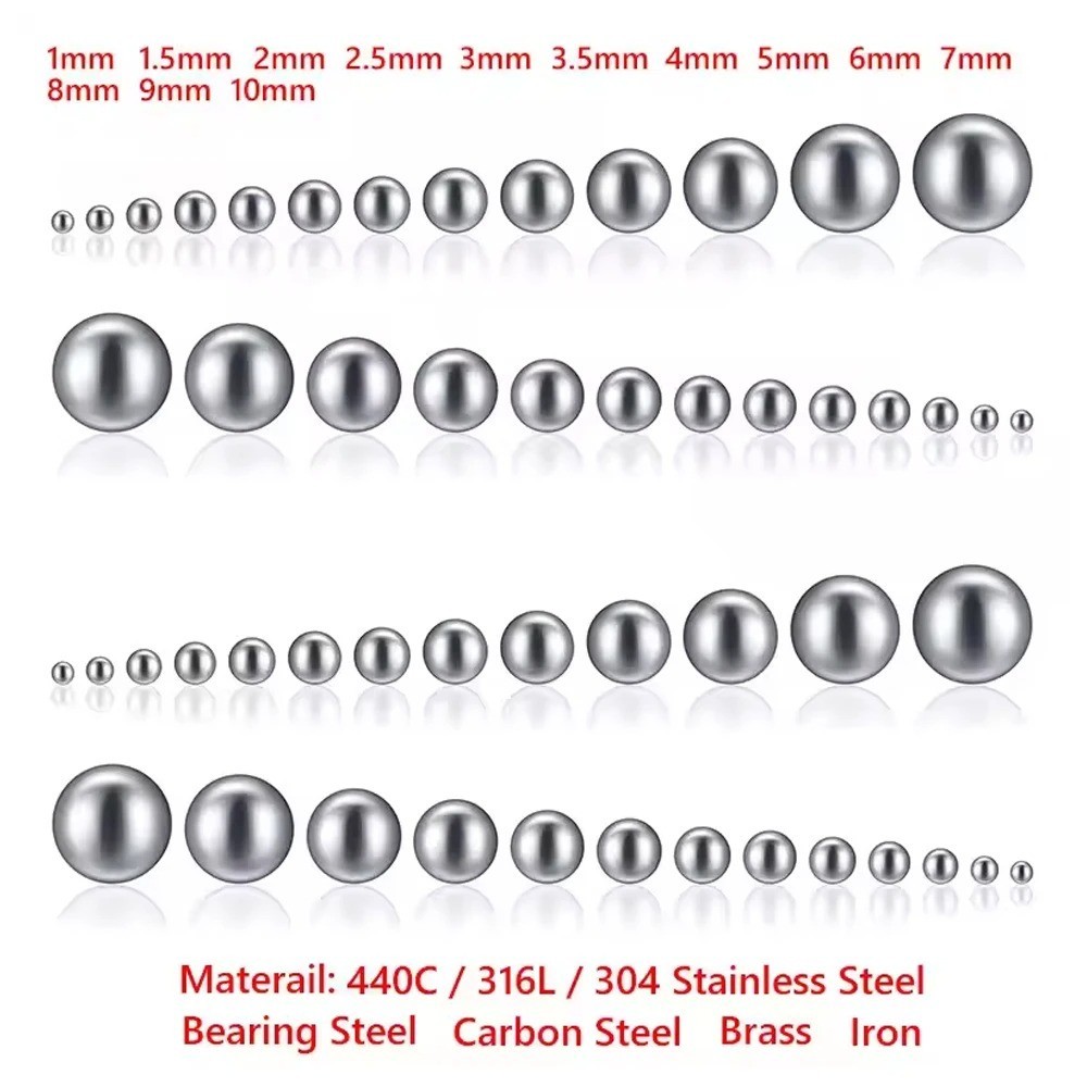 304 Stainless Steel Bearing Balls Precision Solid Ball Bearings 1mm-10mm Dia