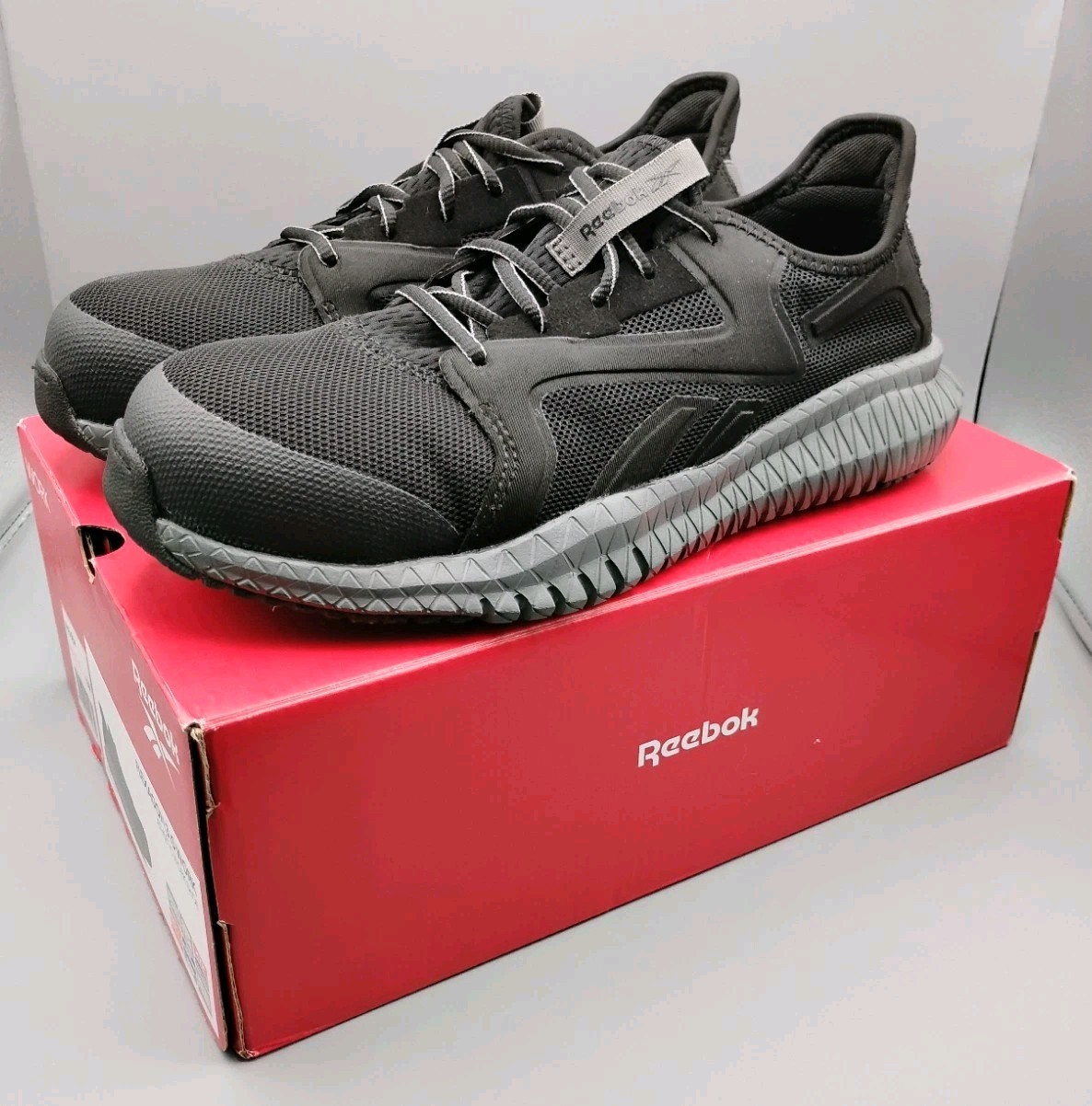 Reebok Flexagon 3.0 Composite Toe Women’s 10M Men’s 8 Black Athletic Work Shoes