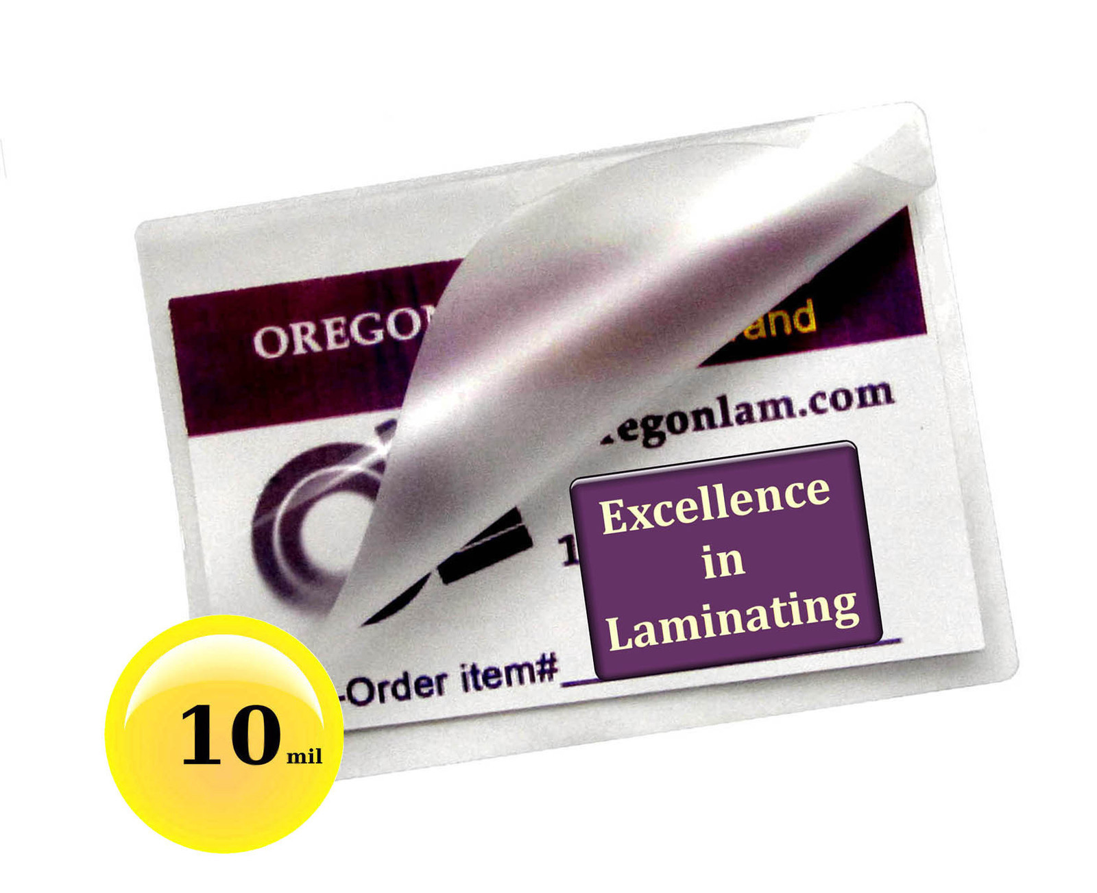 1000 Hot 10 Mil Business Card Laminating Pouches 2-1/4 x 3-3/4 Clear