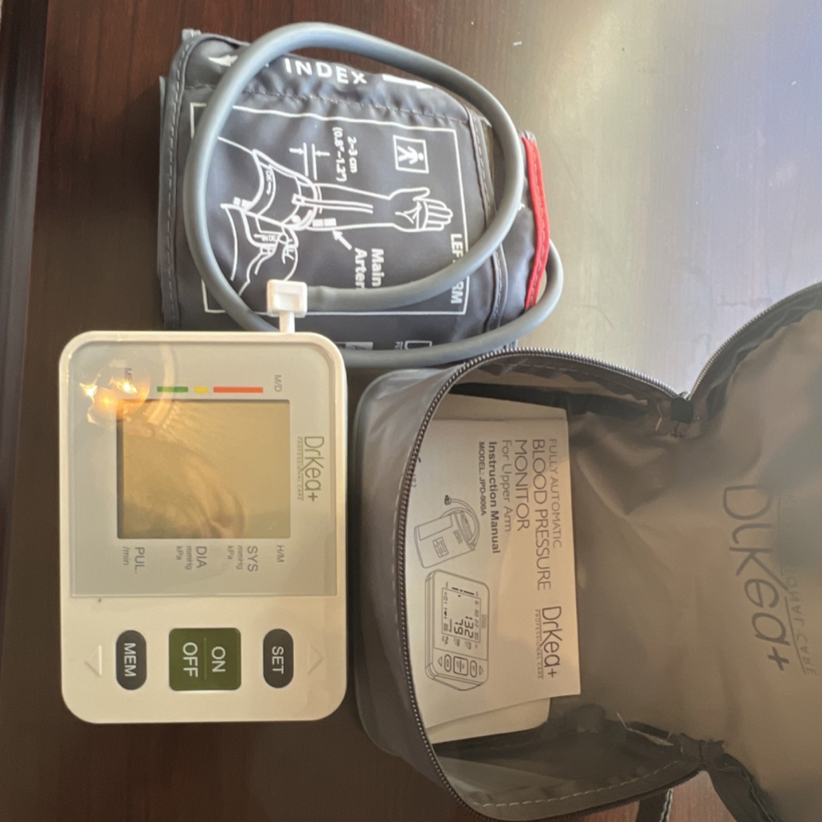 DrKea+ KMH Arm-Type Digital Blood Pressure Monitor, Adult Cuff, Portable