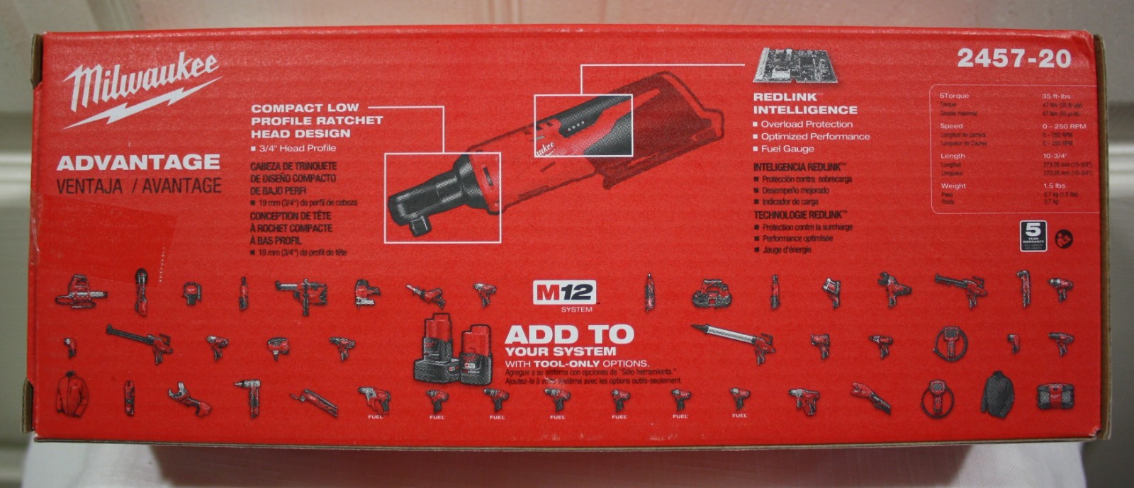 New Milwaukee 3404-22 M12 FUEL Brushless 1/2″ Hammer Drill Kit /Free M12 Ratchet