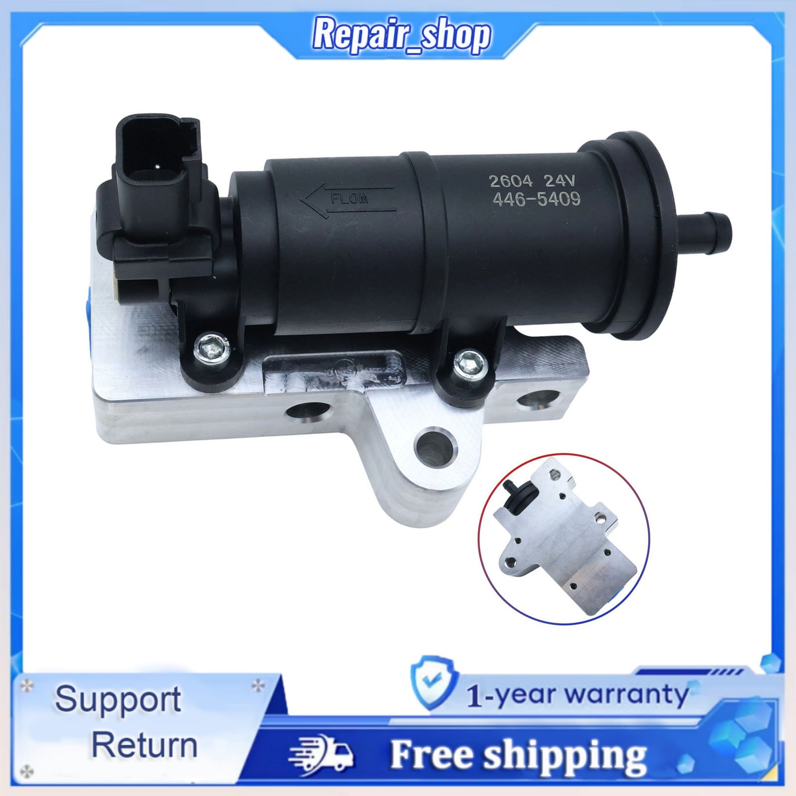 24V Fuel Transfer Pump 446-5409 For Caterpillar CAT C4.4 C6.6 C7.1 Engines