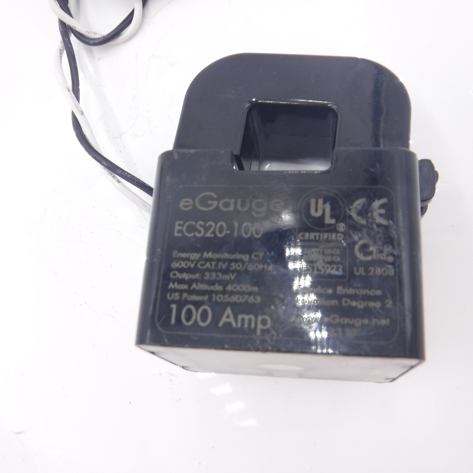 eGauge Split Core with CTid 100 Amp 600V CAT IV 50/60Hz ECS20-100