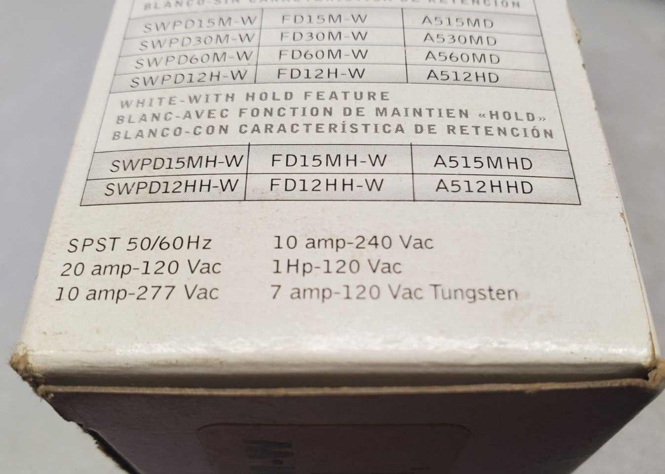 Paragon Manually Activated Timer Control SWPD30M NIB NOS, 0-30 minutes, White