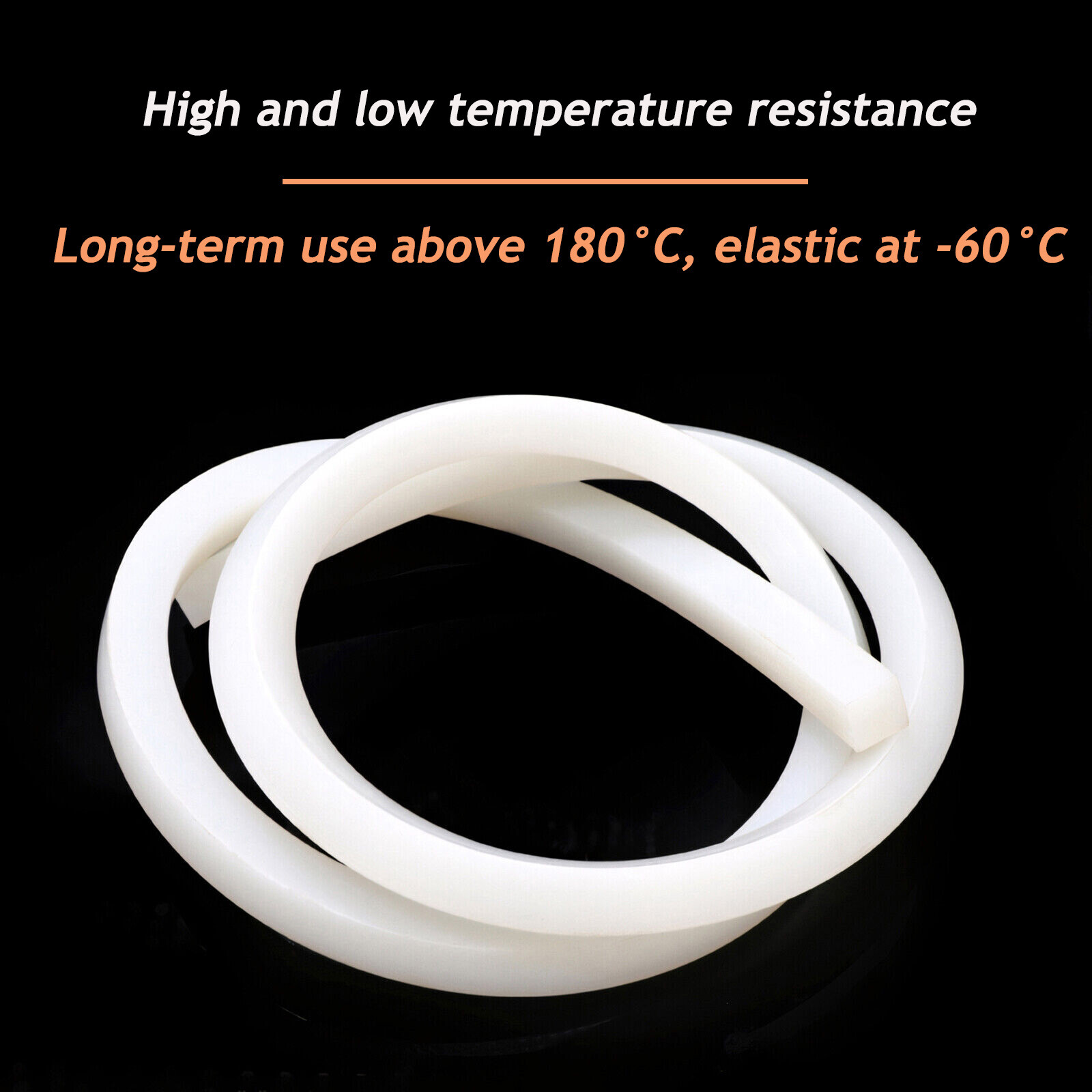 Solid Square Silicone Rubber Strip Sealing Gasket High Temp 4x4mm~30x30mm