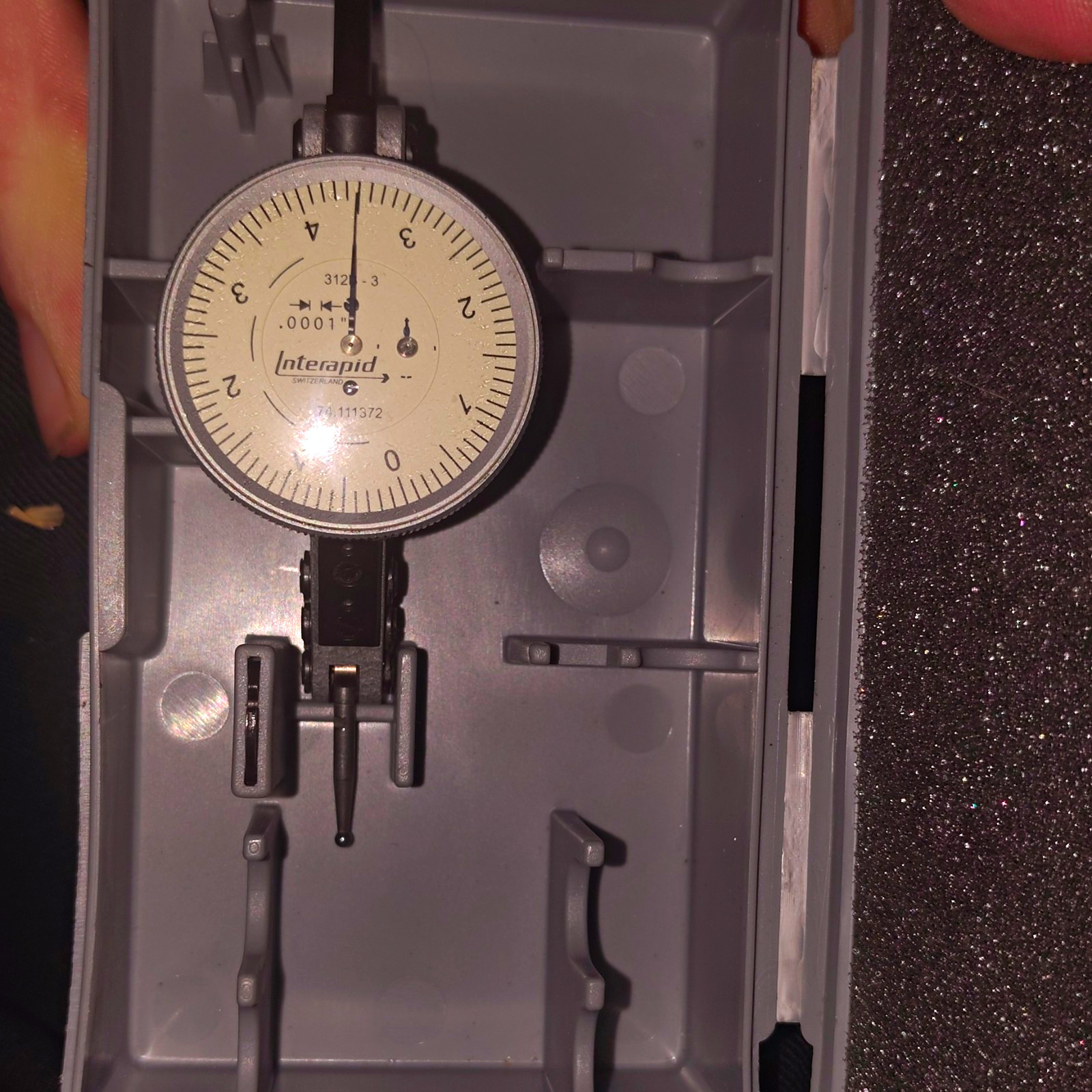 Interapid 312B-3 Dial Test Indicator .0001 in Resolution with Case