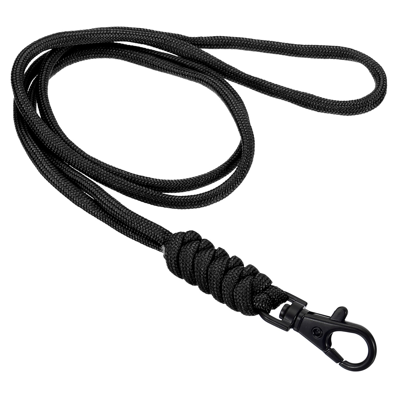 Neck Lanyard Badge Lanyards Long Strap ID Card Holder Keychains Black