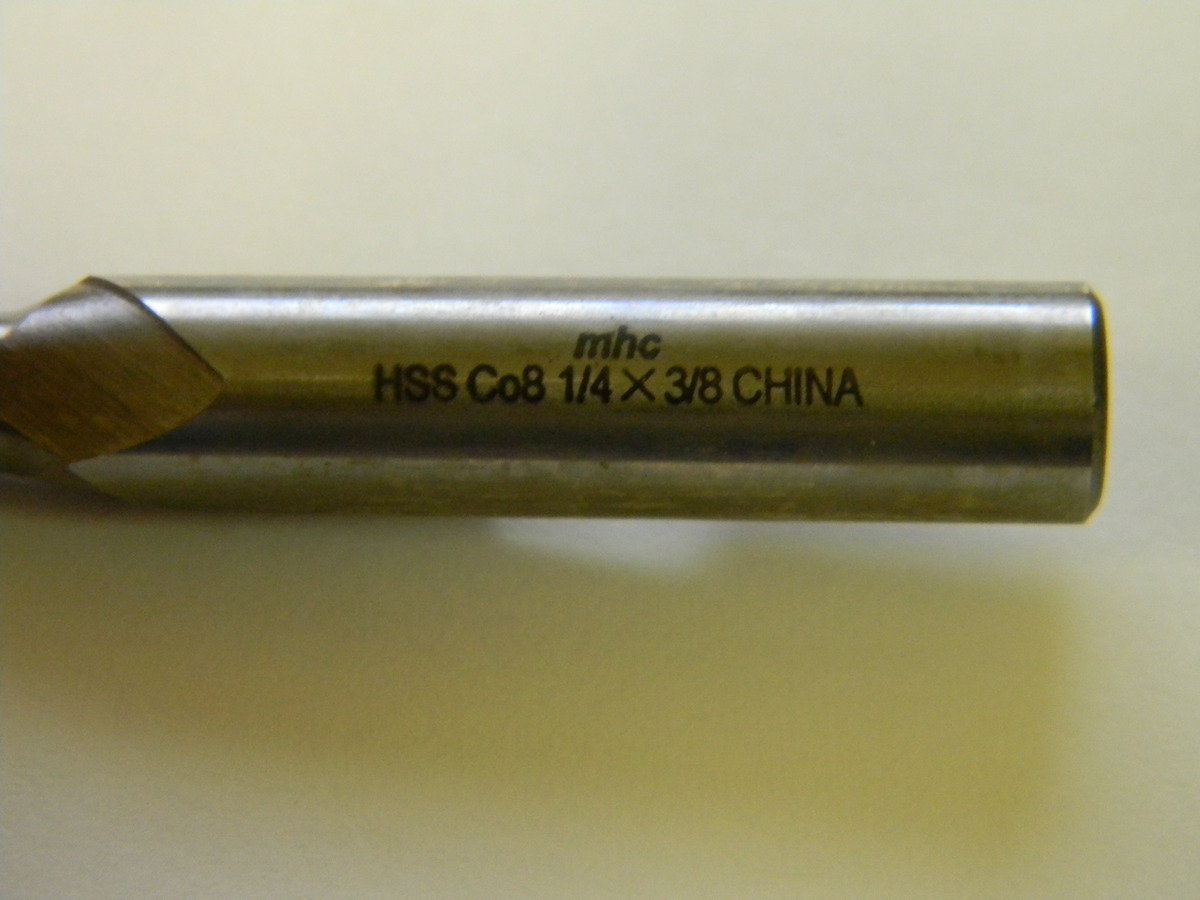 MHC 1/4" X 3/8" X 5/16" LC 3FL Cobalt C/C Roughing End Mills QTY
