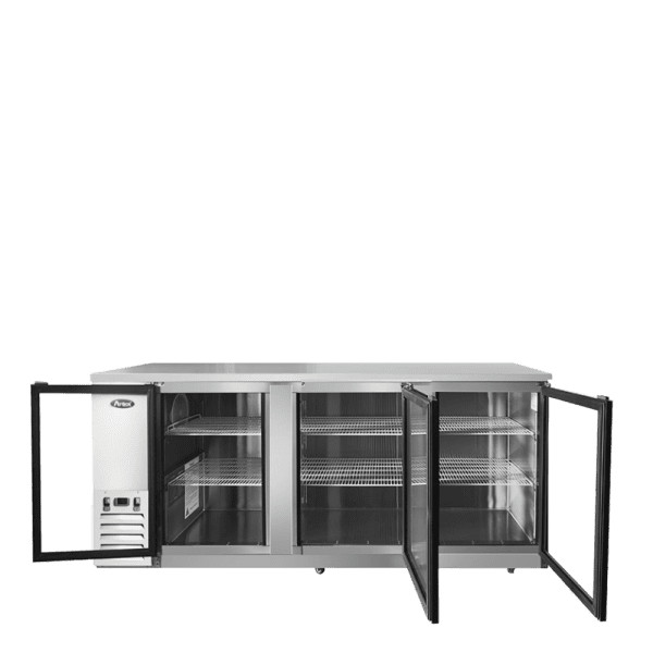 Atosa MBB90GGR, 2-GLASS Door 89″ WIDE BACK BAR COOLER