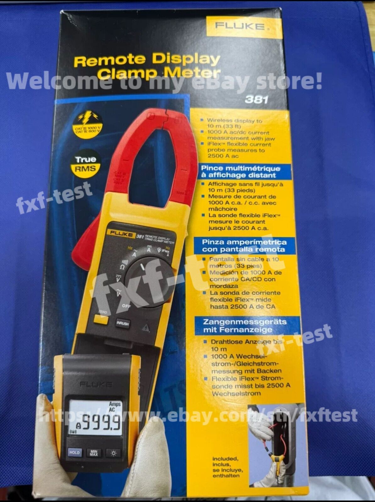 Fluke 381 Remote Display True RMS AC/DC Clamp Meter with iFlex NEW.