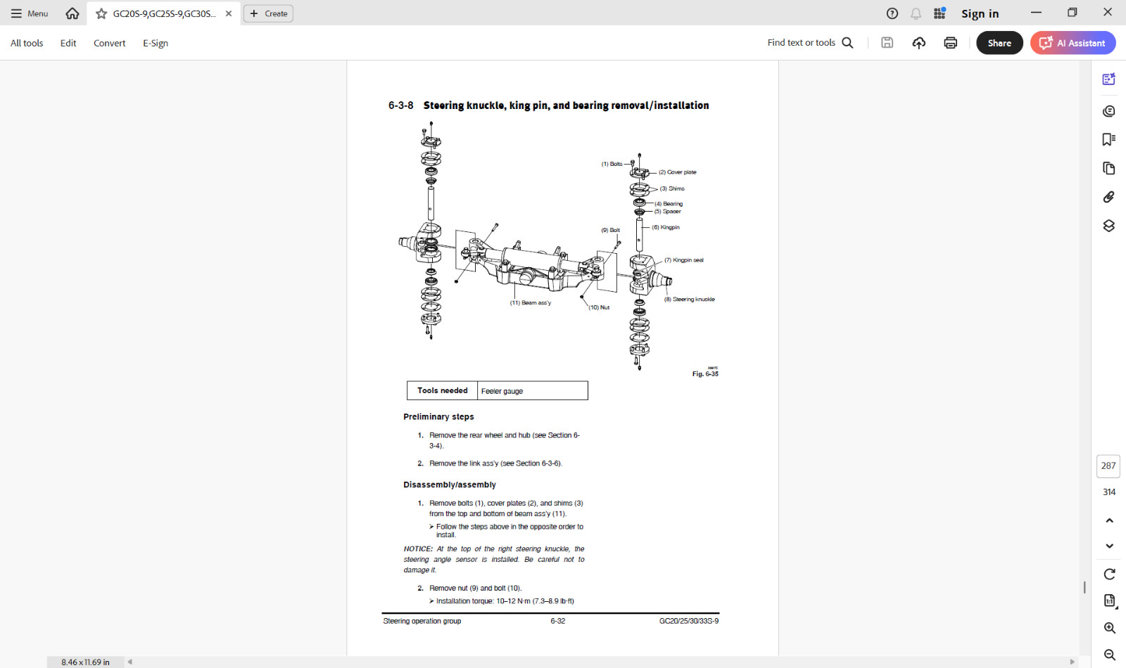 DOOSAN Forklift Service Manuals and Parts Manuals on a USB Flash Drive.