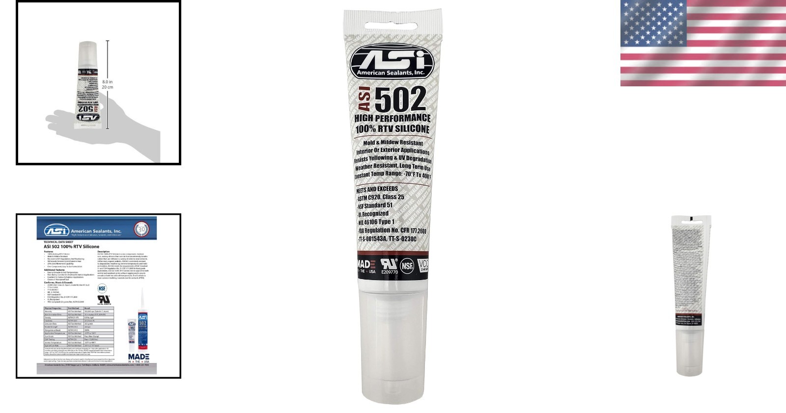 100% RTV Silicone Sealant 2.8oz – Clear, Waterproof for All Surfaces