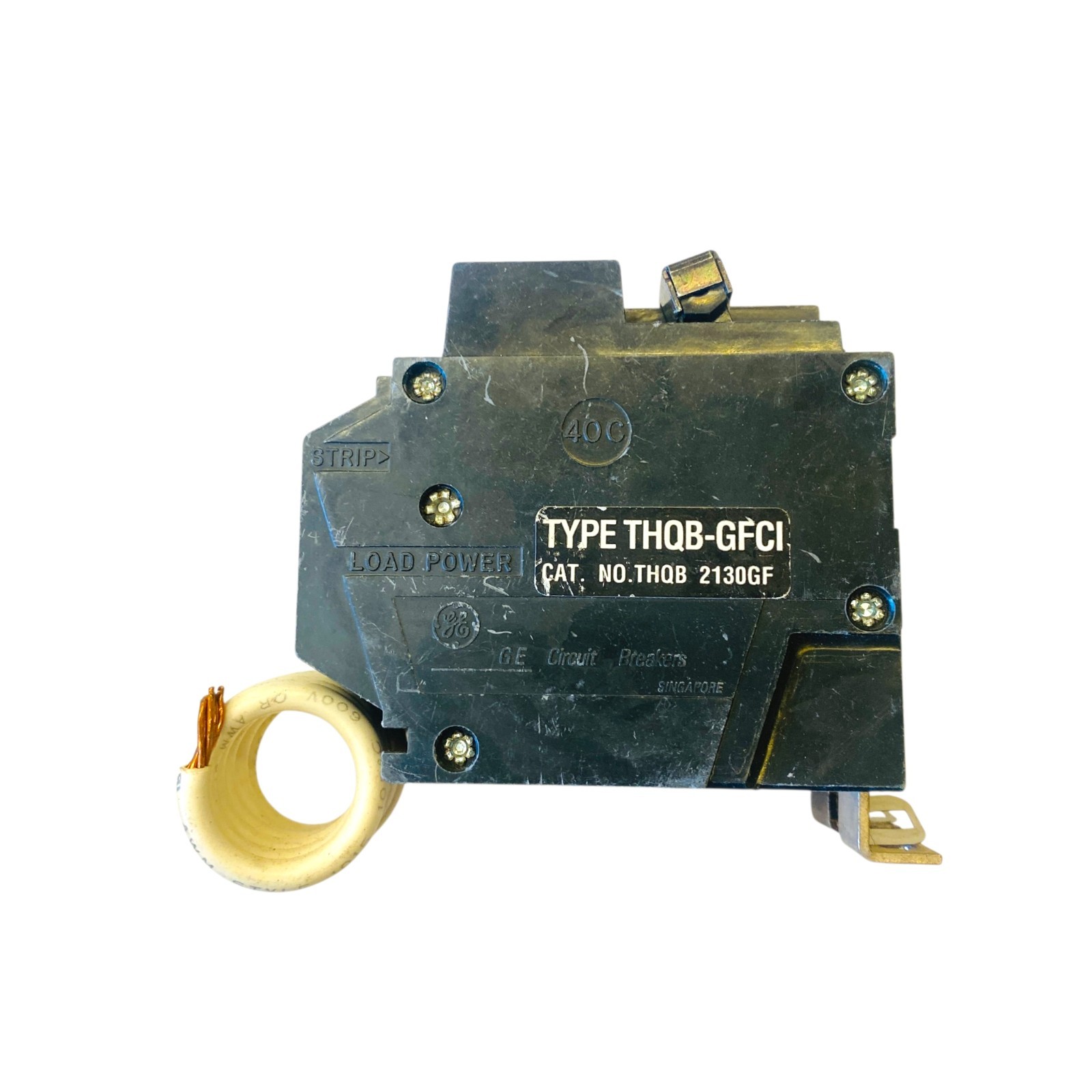 GE THQB2130GF Type THQB-GF 2-Pole 30A 120/240V 10kA Bolt-On GFCI Circuit Breaker