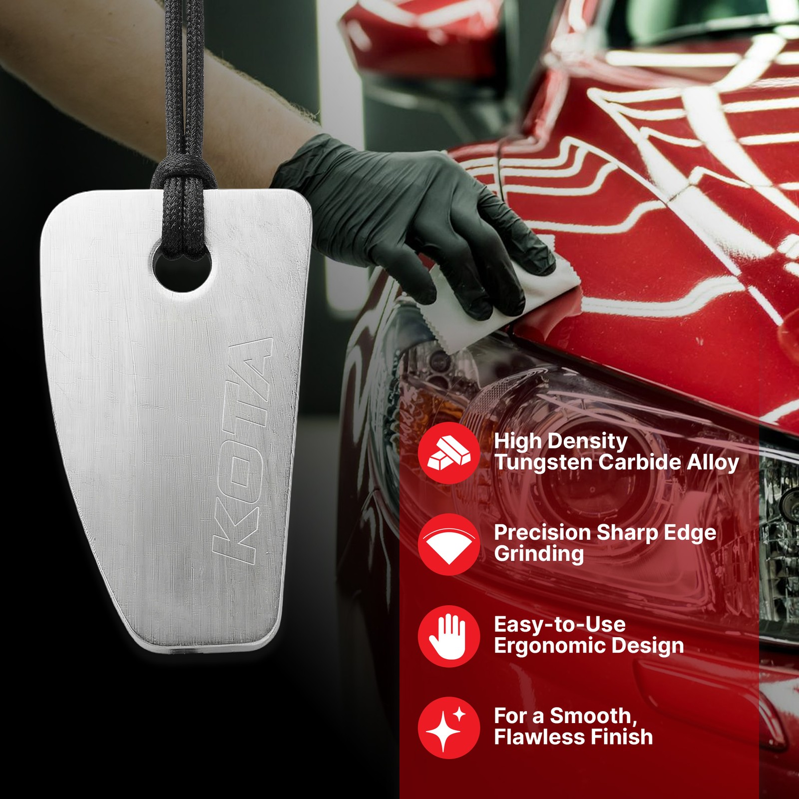 LAUCO Tungsten Denibbing Blade Block Tool For Removing Dust, Paint Runs