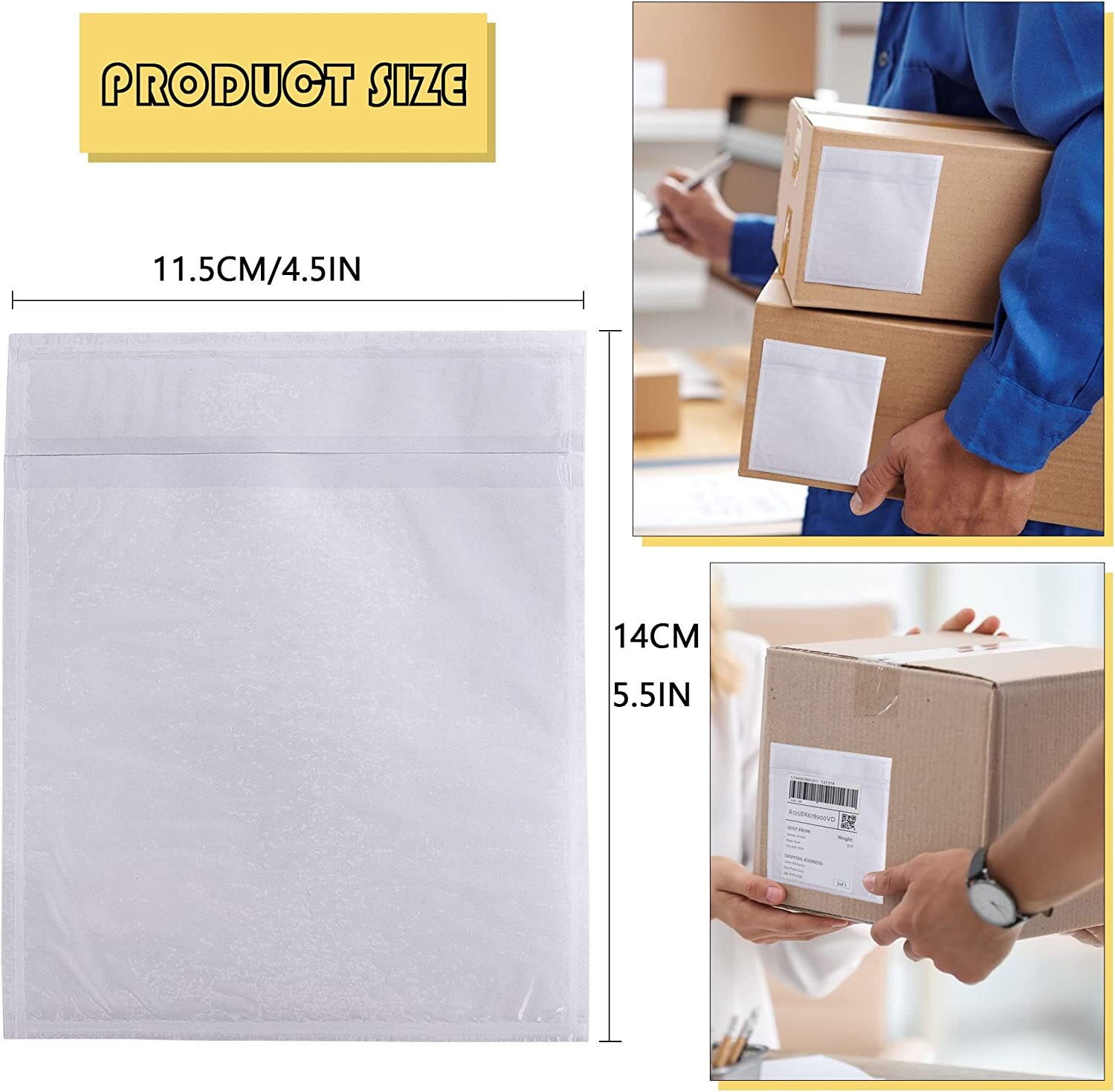 100-1000 Packing List Envelopes 4.5″x5.5″ Pouches Invoice Enclosed Adhesive Bags