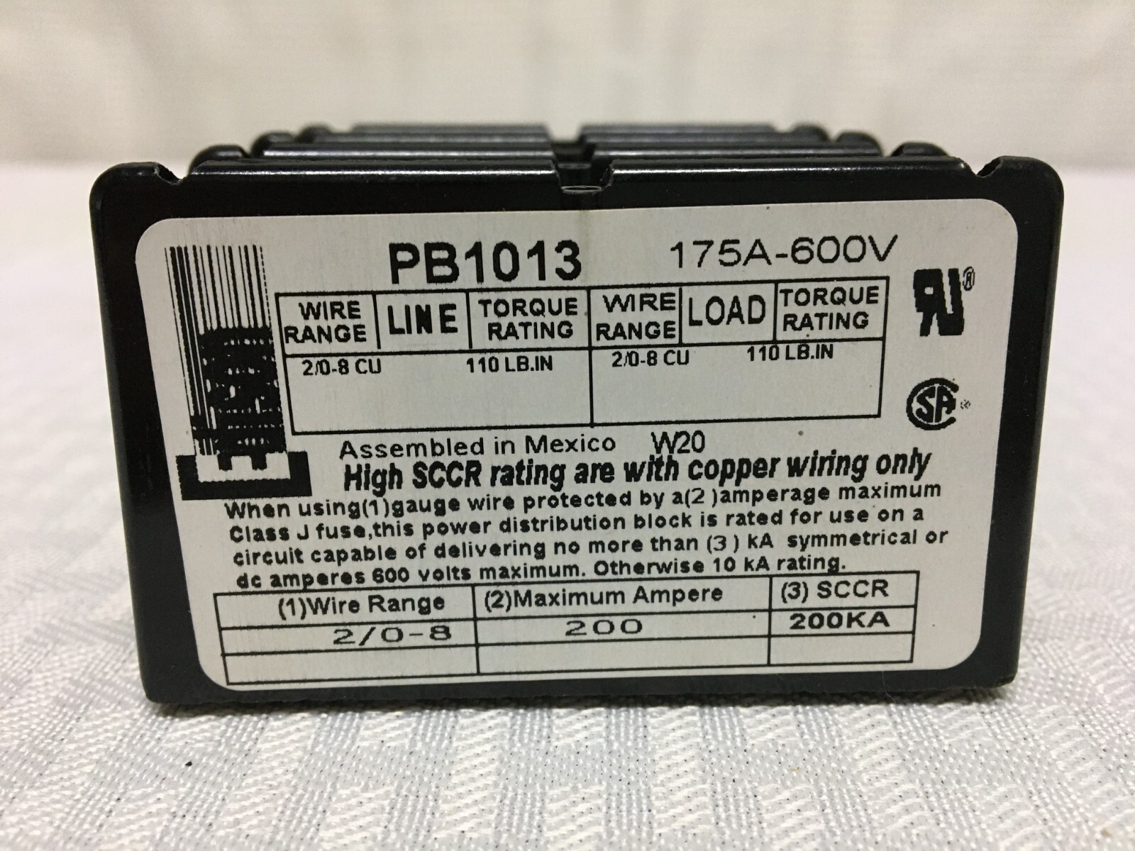 New! Edison PB1013 Open Terminal Block (#50000)