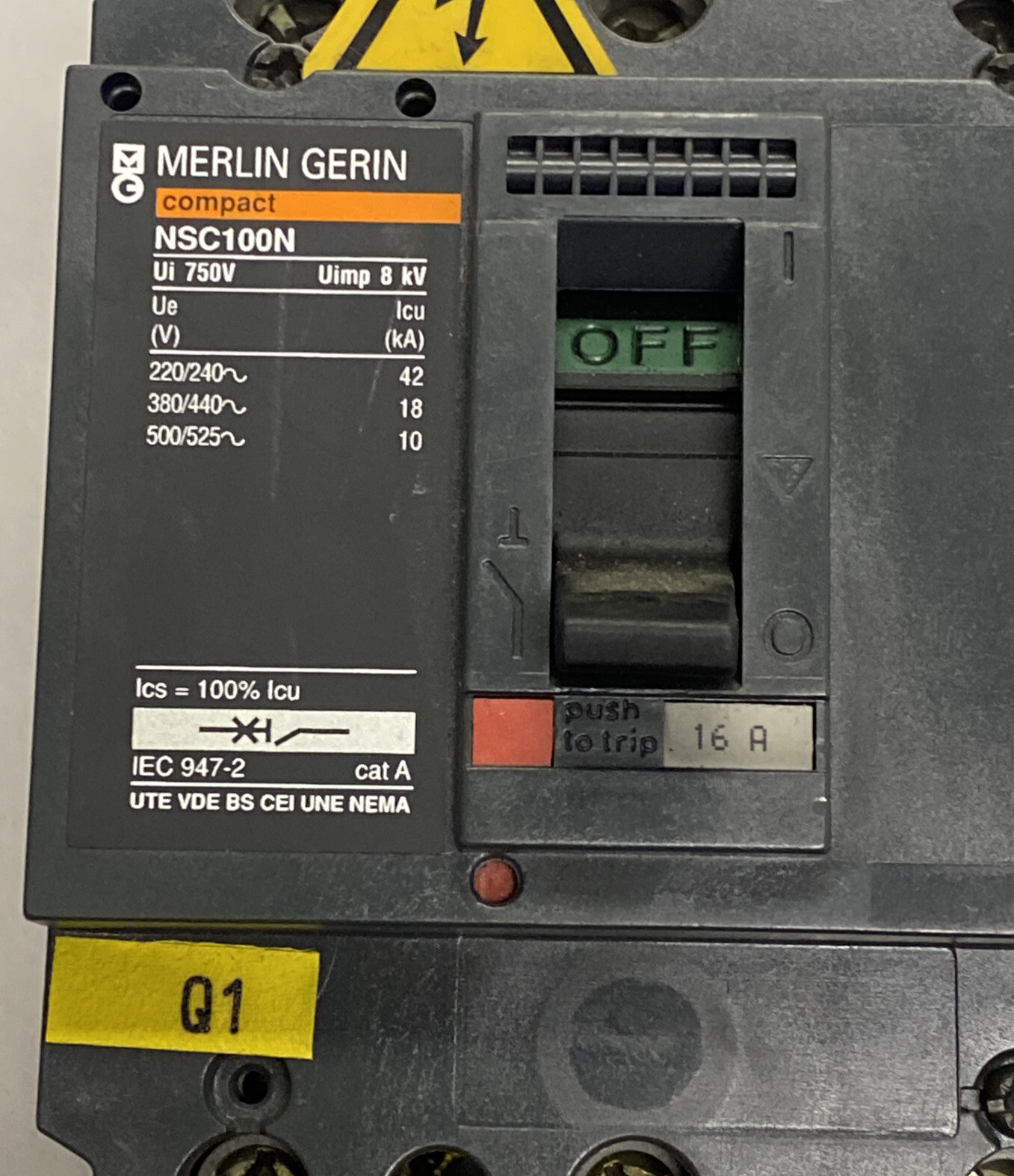 Merlin Gerin,NSC100N,Circuit Breaker 16A