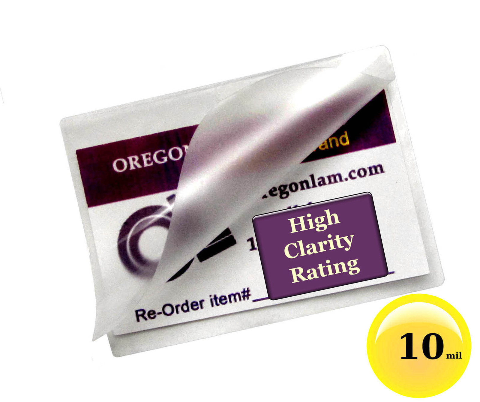 (200/pack) 10 Mil School ID Cards Hot Laminating Pouches 2-1/2 x 3-5/8 Clear