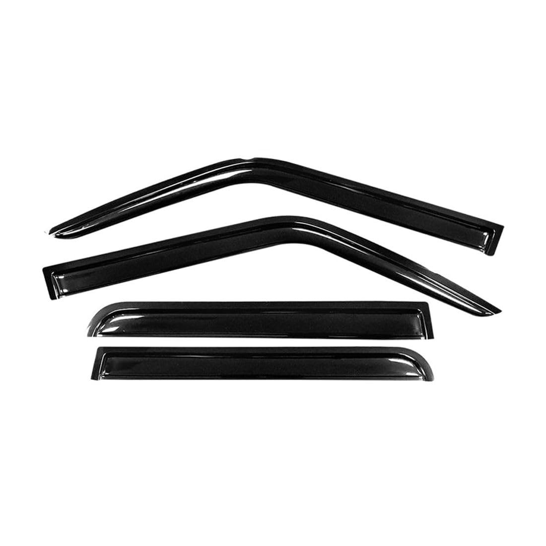Slim Window Visor 4pc for Jeep Patriot 2007-2017 Acrylic Smoke Tint Tape On