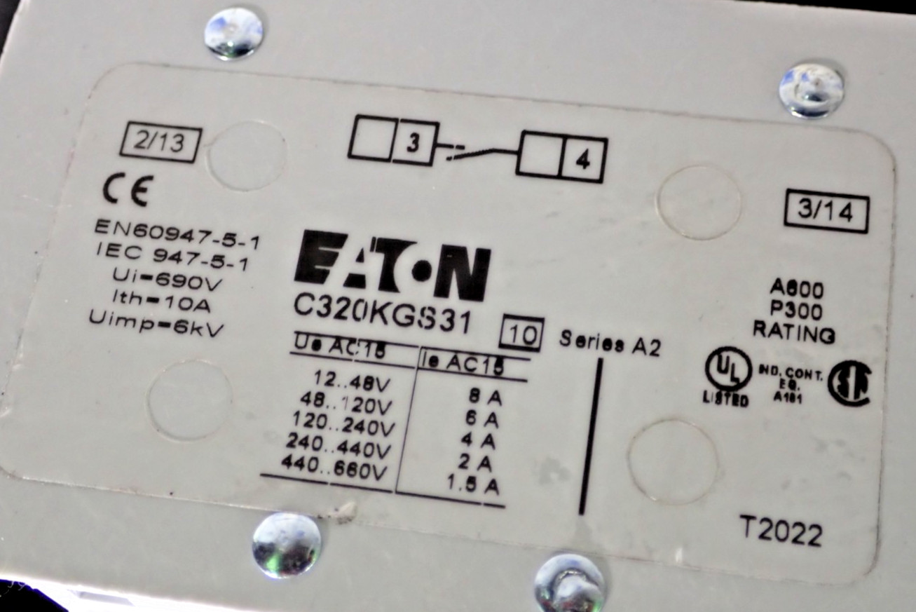 Eaton AN19KN0 Size 3 90 Amp600v Starter w/ 9-2756-1 120V Coil 20-100A OL S1022