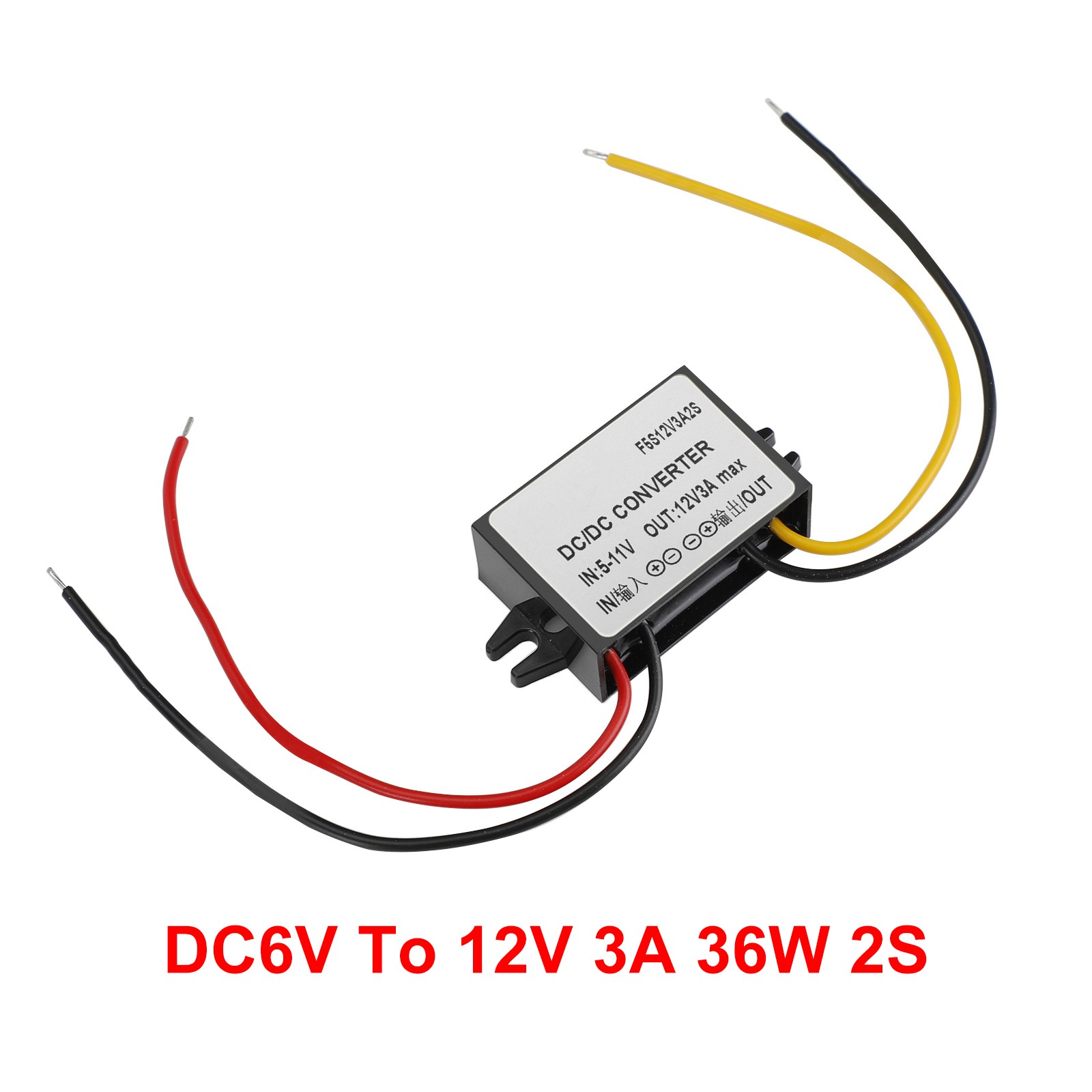 DC-DC 6V-12V 1-3A Step Up Power Supply Converter Regulator Waterproof