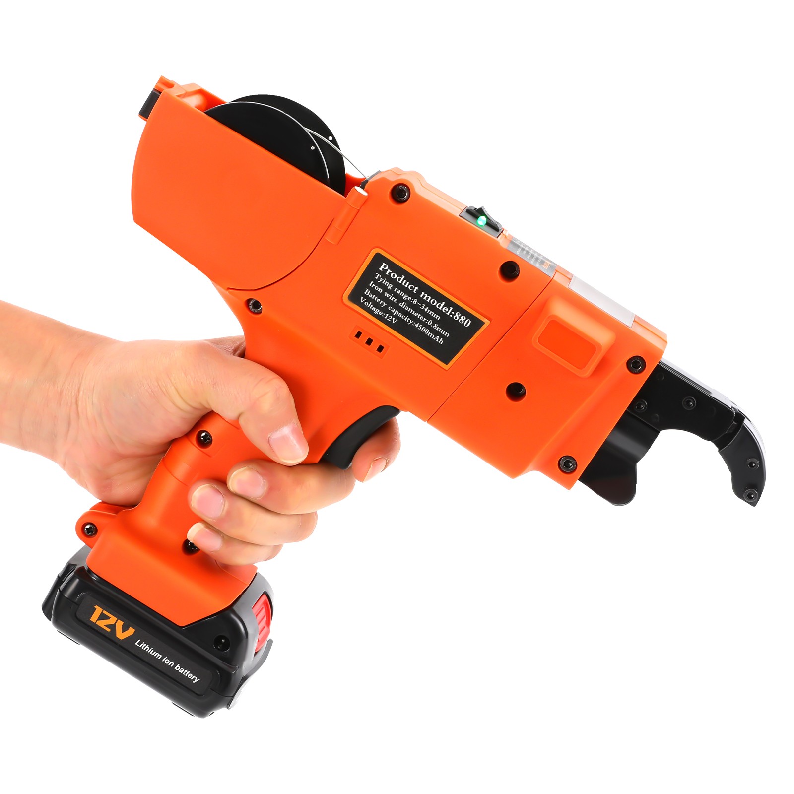 8-34mm Handheld Rebar Tie Gun Tier Machine Automatic Steel Bar Tying Tool +Wire