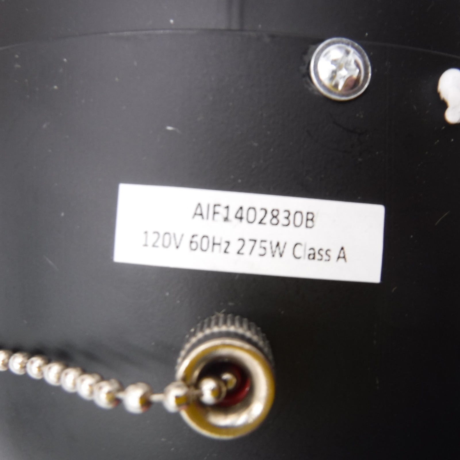 SEE DESC Air King AIF1402830B 120V 60 Hz 275W Class A 3-Speed Fan Motor