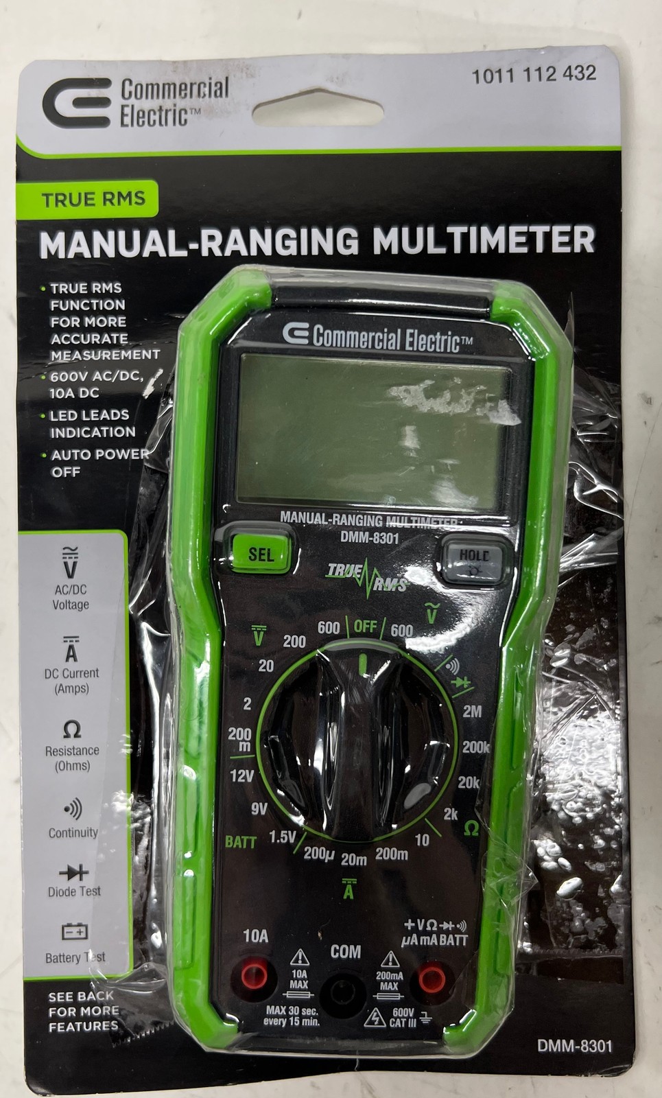 Commercial Electric Multimeter+ AC/DC Clamp Meter
