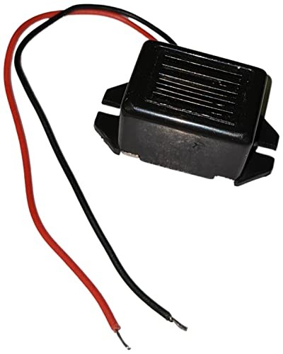 8 Pack 85dB Buzzer 3-6V DC with Wire Leads, 1.31″ x 0.70″ x 0.60″, Black