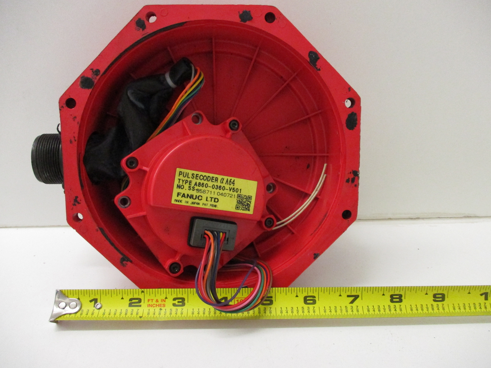 FANUC TYPE A860-0360-V501 PULSE CODER A64 w/7″ HOUSING CASE