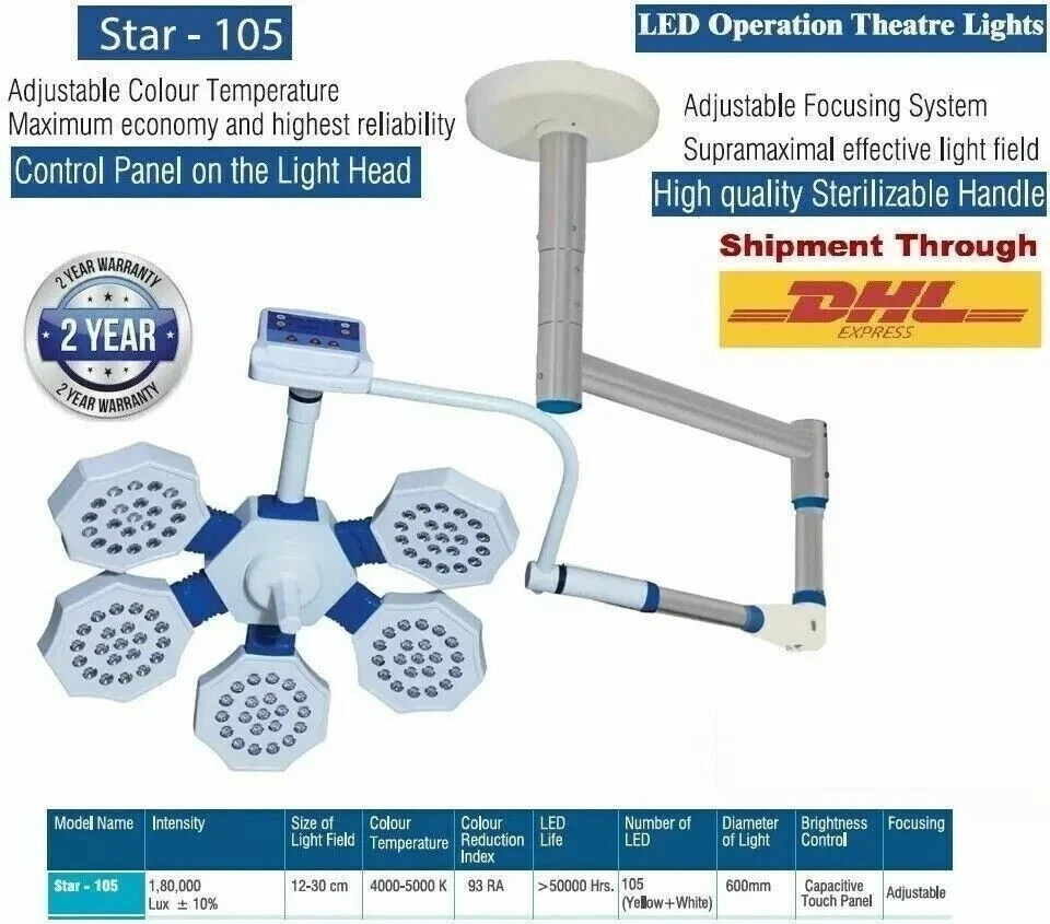 New Operation Theater Light 105 Examination LED OT Light Surgical Lamp .