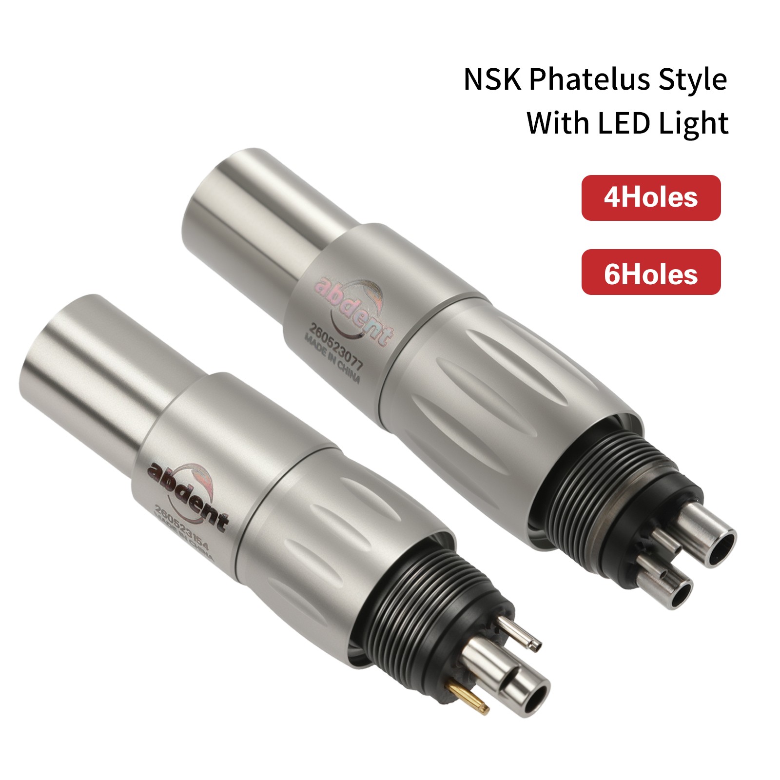 Dental 4 Hole/ 6 Hole Fiber Optic LED Quick Coupler For NSK High speed Handpiece