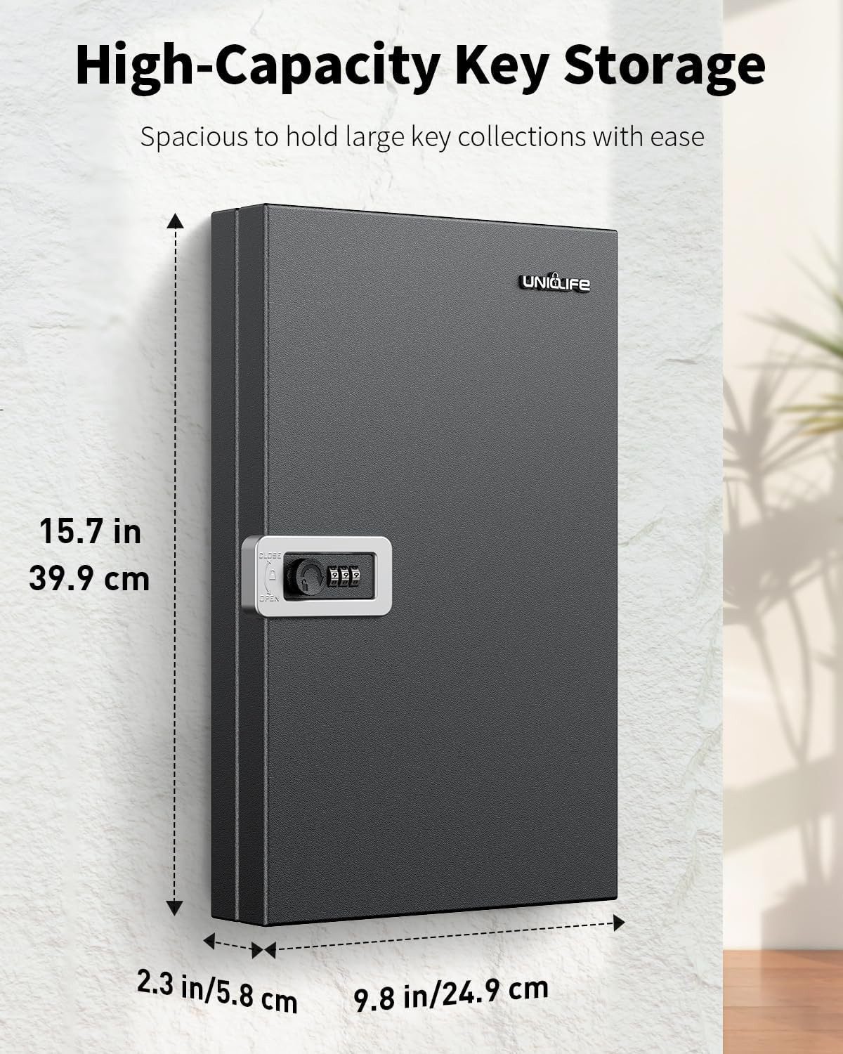 32 Keys Key Lock Box, Wall Mount Key Box, Key Cabinet, Car Key Organizer with Wr