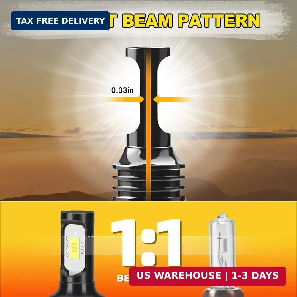 Light Bulbs Compatible for 2016-2020 Honda Civic 9005 High Beam H11 Low Beam H11