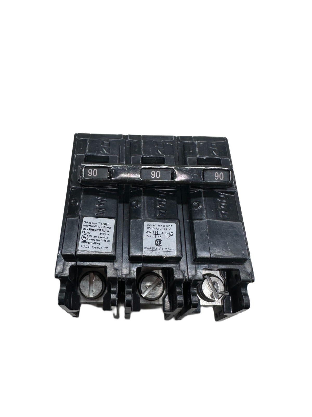 SIEMENS B390H 90A 240VAC 3POLE TYPE BLH CIRCUIT BREAKER 🔥 Fast Shipping 🔥