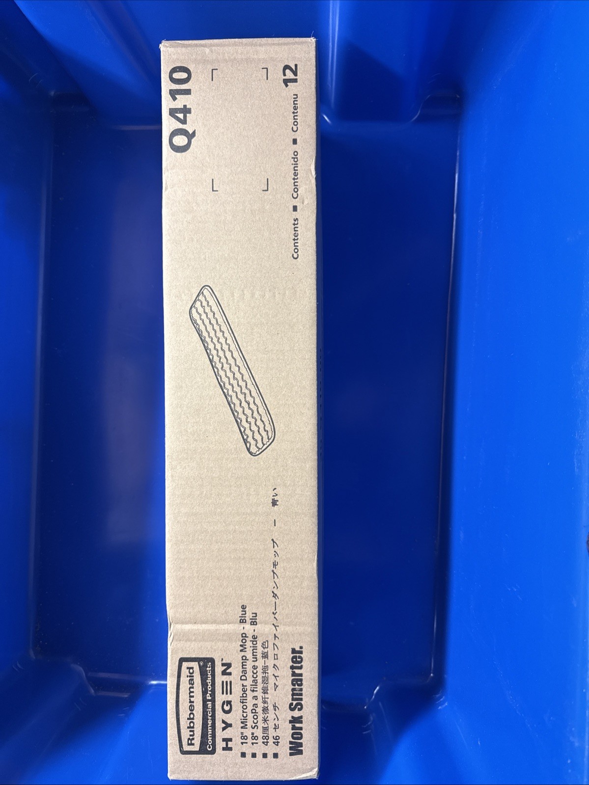 Rubbermaid HYGEN 18″ Microfiber Damp Mop, Green – BOX OF 12 – Q410