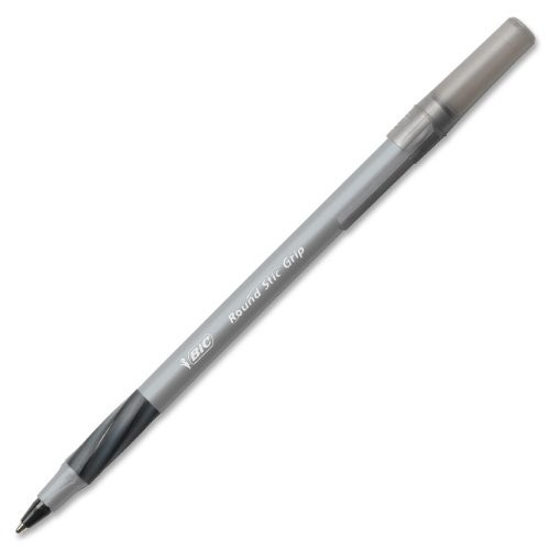 Bic Japan Round Stic Grip Xtra Comfort Ballpoint Pen Fine Point Black 12-Count
